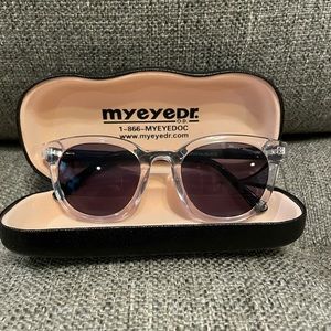 Marc Hunter Sunglasses Flex Hinges Crystal/Black Frame 7927 New w/o tags!